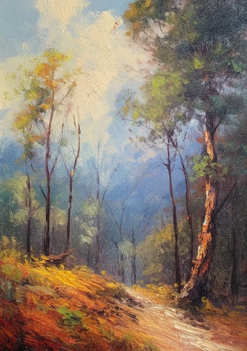 自然美森林树林油画背景图,插画/手绘图,插画/手绘图库,插画/手绘图下载,插画/手绘